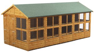 Power 18x8 Apex Potting Shed - Double Door